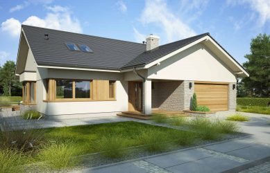 Каркасно-панельный быстровозводимый дом AET-007