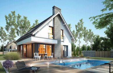 Быстровозводимый дом с мансардным этажом AET-012