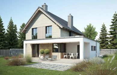 Быстровозводимый дом в классическом стиле AET-013