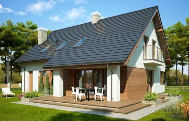 Быстровозводимый каркасно-панельный дом AET-006