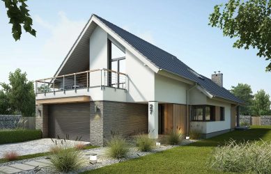 Каркасно-панельный двухэтажный дом AET-011